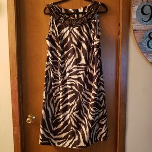 New w/o tag Brown and cream dress barn dress